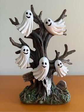 Halloween Ghost Tree Figurine - White Ghosts - Sweet Street